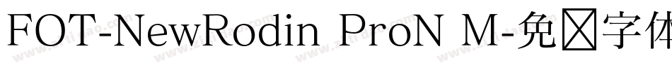 FOT-NewRodin ProN M字体转换